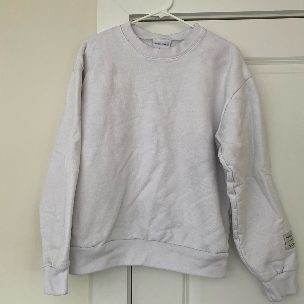 Cydnie Jordan White crewneck sweatshirt
